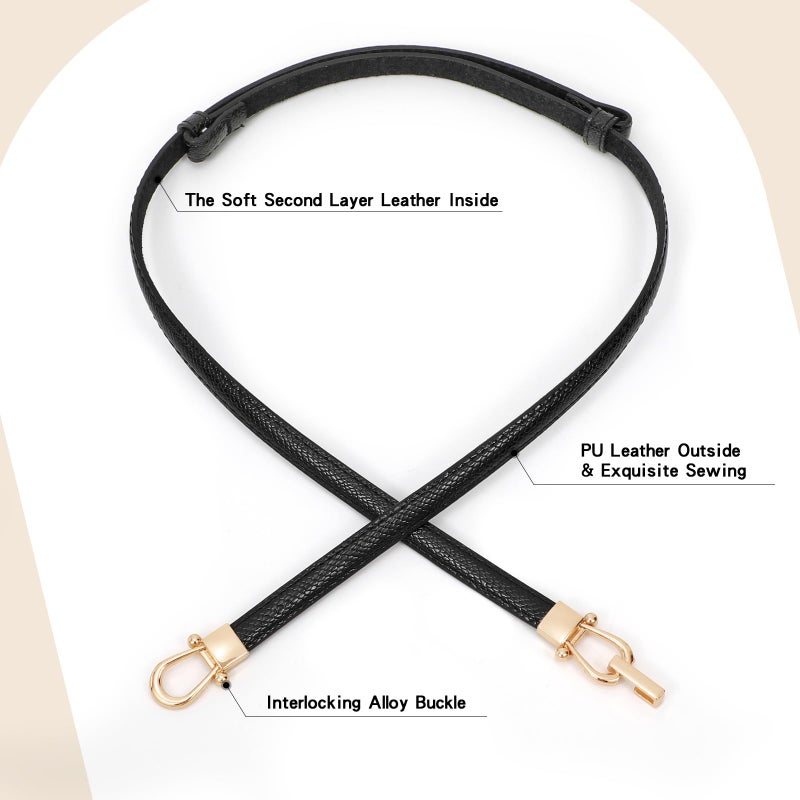 JASGOOD Leather Skinny Women Belt Ladies Thin Waist Belts Plus Size Adjustable for Jeans Pants Dresses with Metal Buckle - Image 3